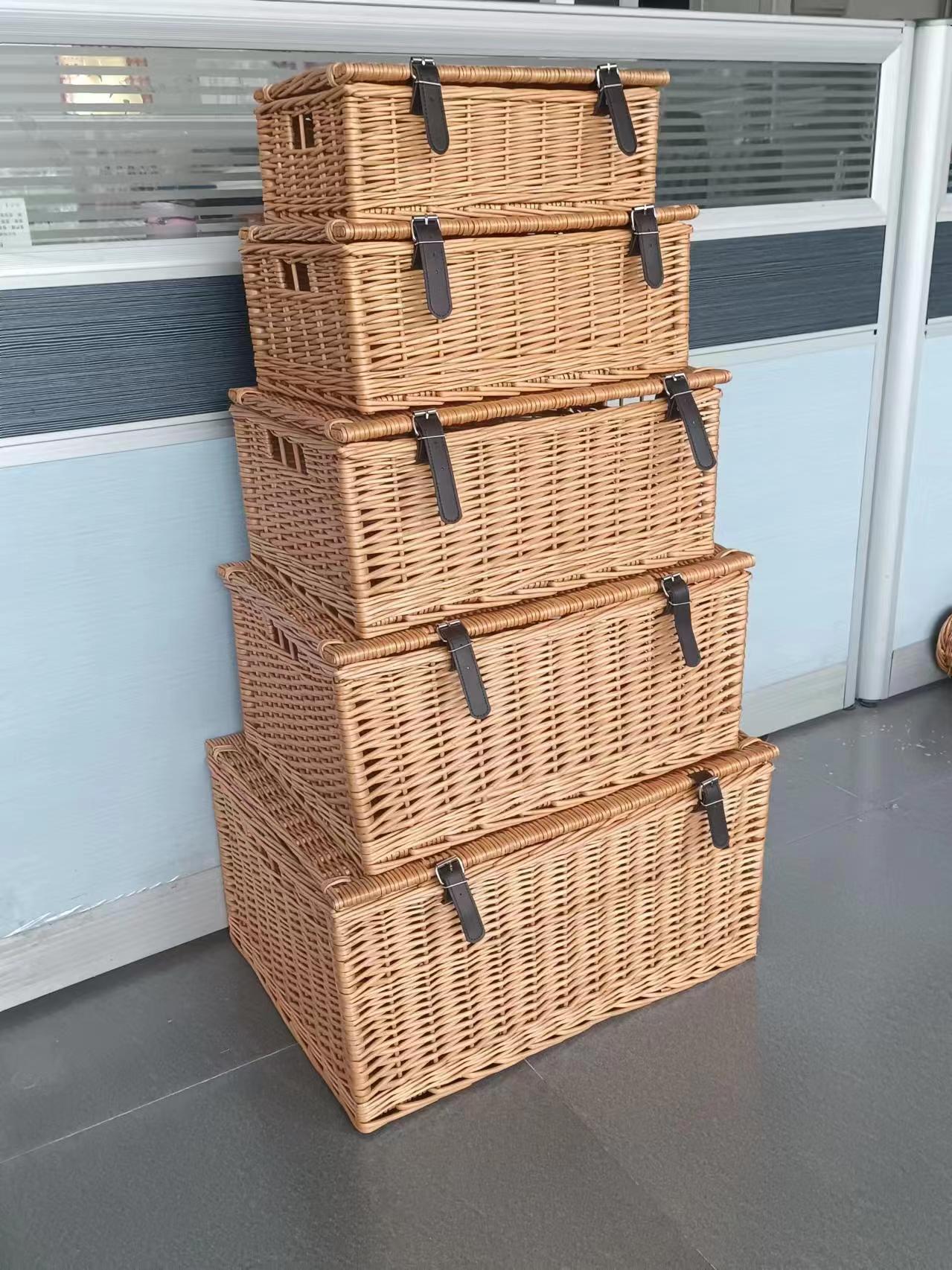 5pcs set wicker basket